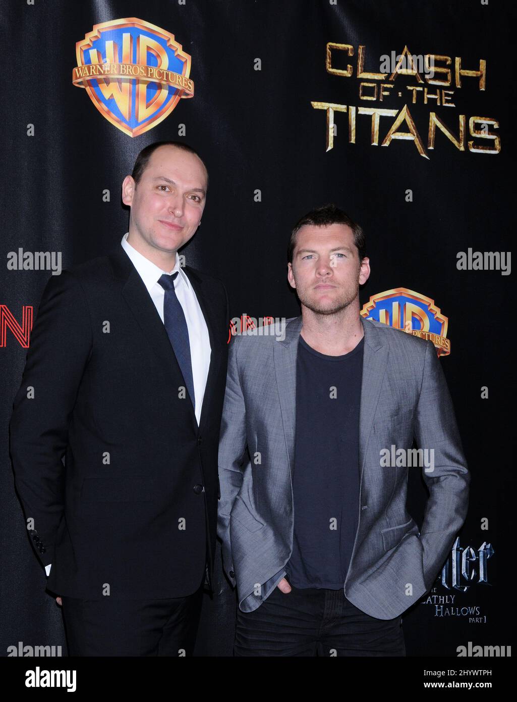 Louis Leterrier e Sam Worthington al Warner Bros Pictures ShoWest 'Big Picture 2010' al Paris Las Vegas Hotel and Casino, Las Vegas, USA Foto Stock