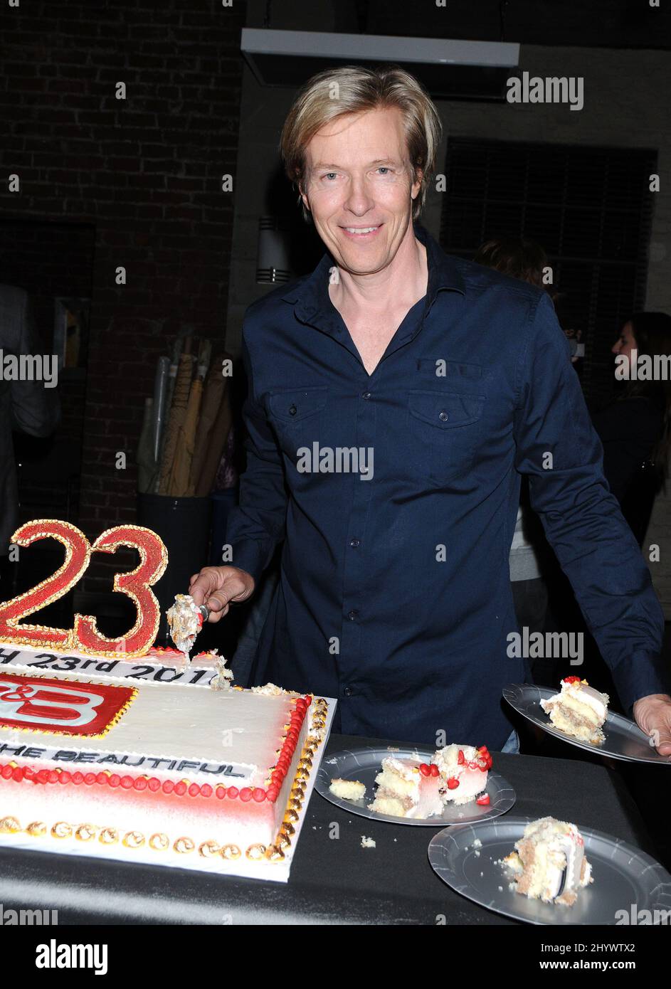 Jack Wagner durante la celebrazione del 23rd° anniversario "The Bold and the Beautiful" che si tiene presso gli Studios CBS, California Foto Stock