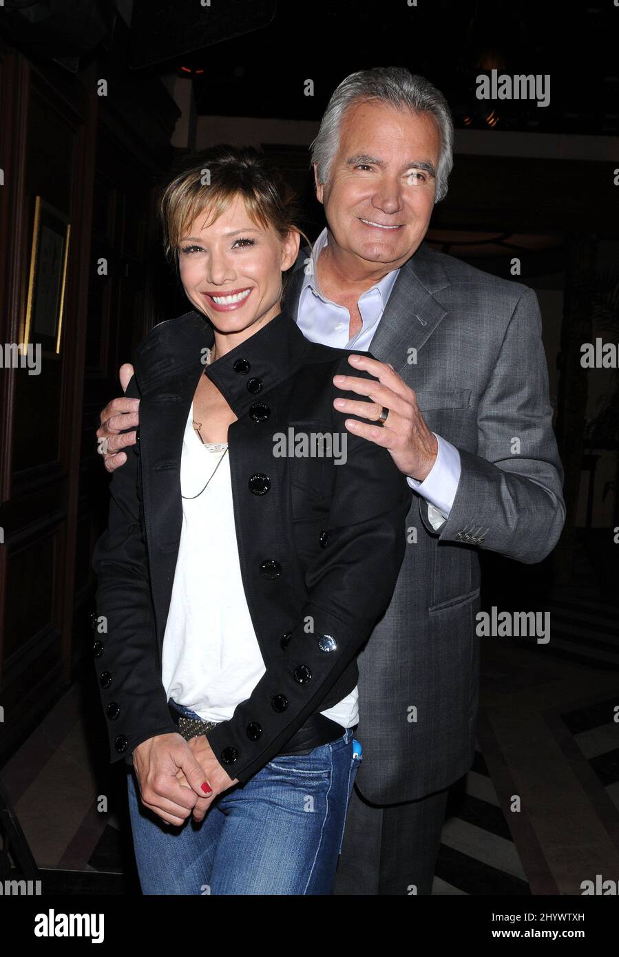 Sarah Brown e John McCook durante la celebrazione del 23rd anniversario 'The Bold and the Beautiful' che si tiene presso gli Studios CBS, California Foto Stock