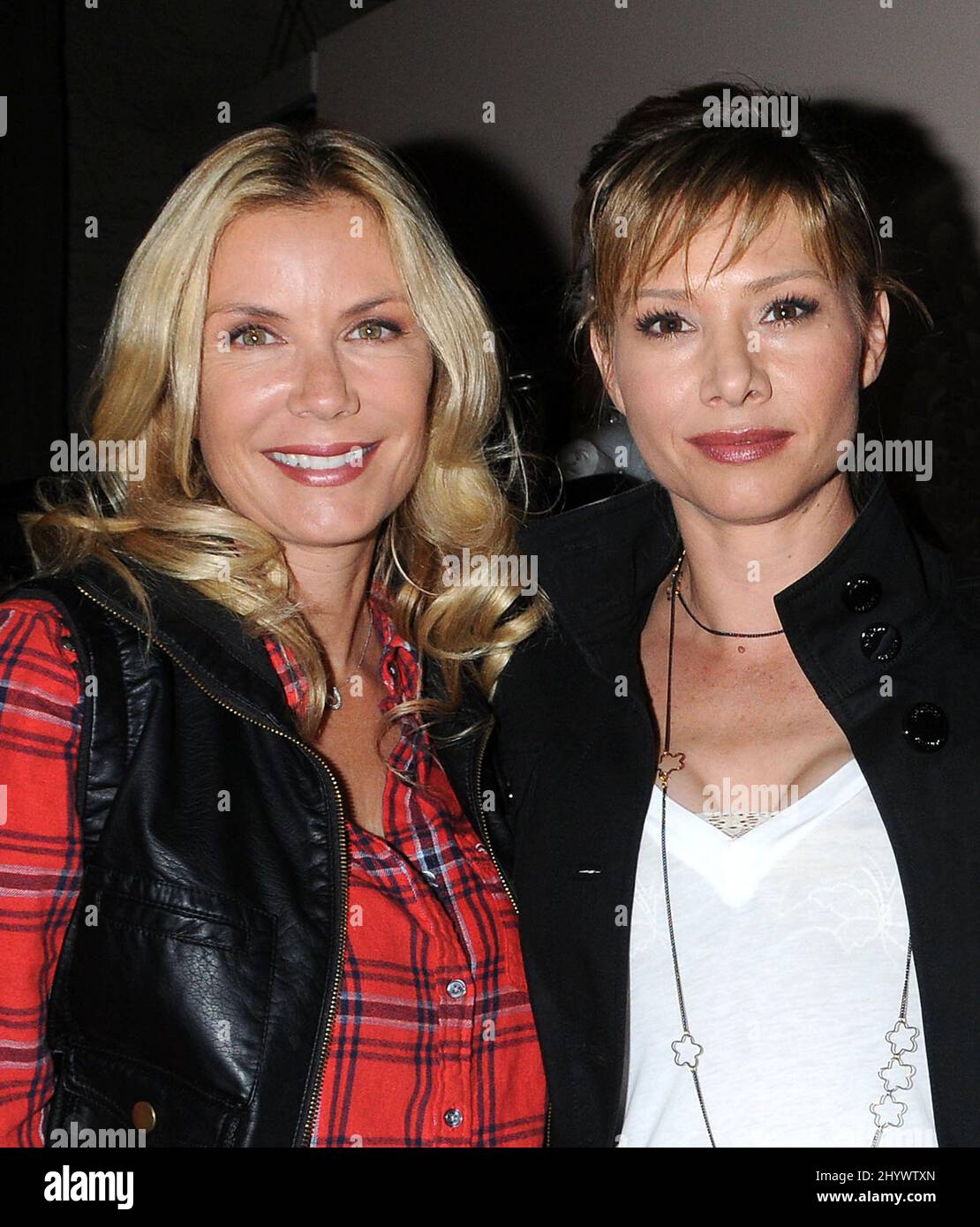 Katherine Kelly Lang e Sarah Brown durante la celebrazione del 23rd° anniversario "The Bold and the Beautiful" che si tiene presso i CBS Studios, California Foto Stock