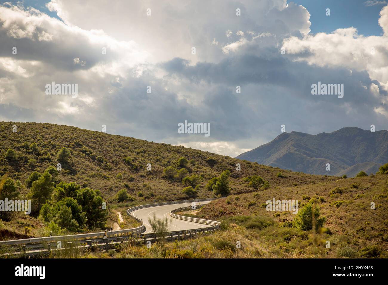Tipicamente strade secondarie a sud della Spagna - Andalusia Foto Stock