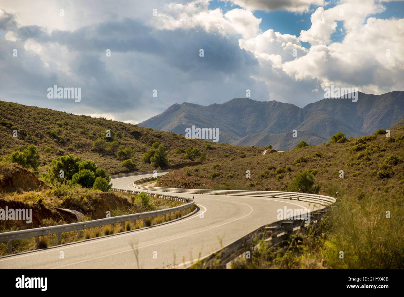 Tipicamente strade secondarie a sud della Spagna - Andalusia Foto Stock