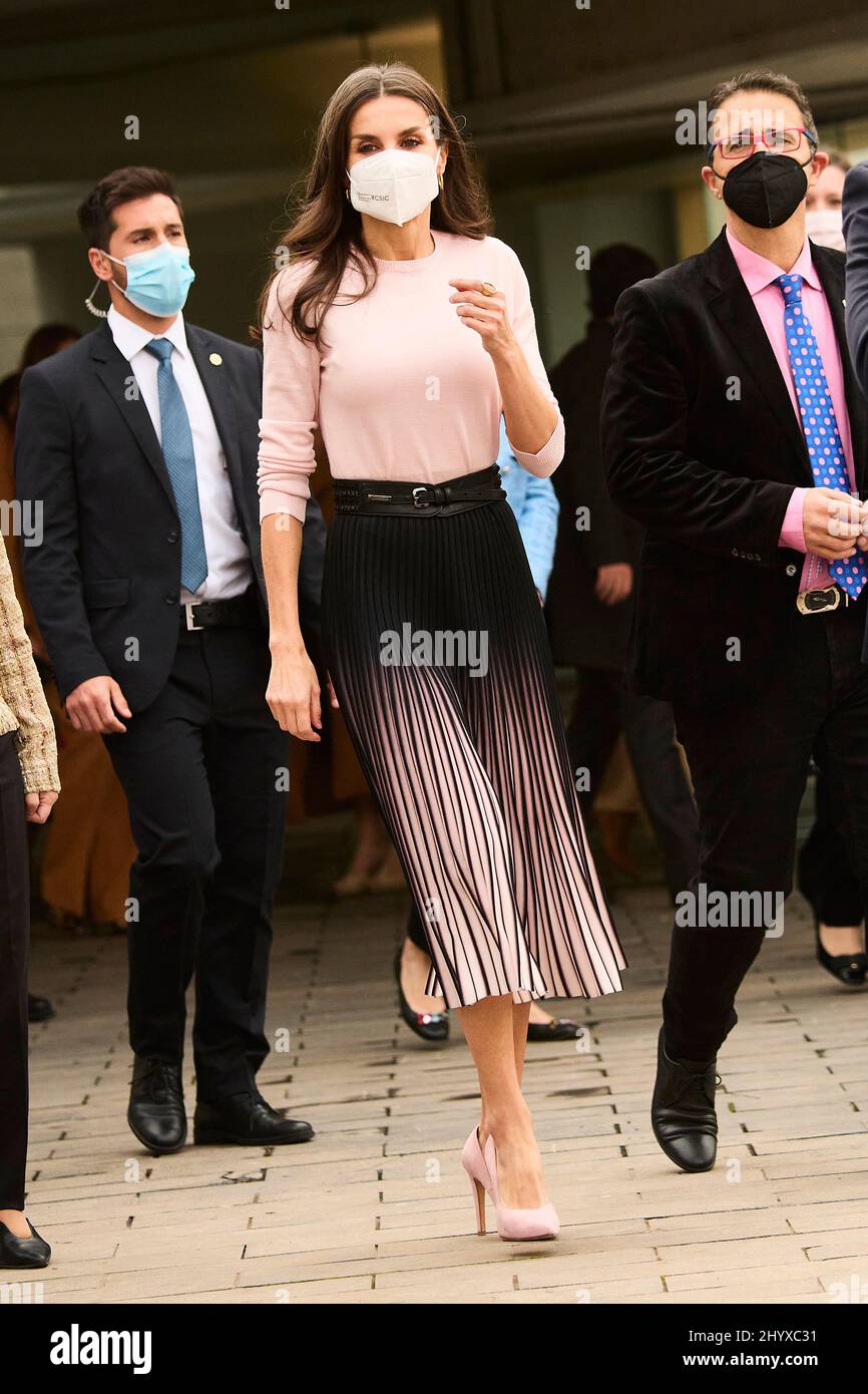 Leon, Castilla Leon, Spagna. 15th Mar 2022. LA REGINA LETIZIA di Spagna partecipa alla Giornata Mondiale delle malattie Rare all'Auditorium della Città di Leon, in Spagna. (Credit Image: © Jack Abuin/ZUMA Press Wire) Foto Stock