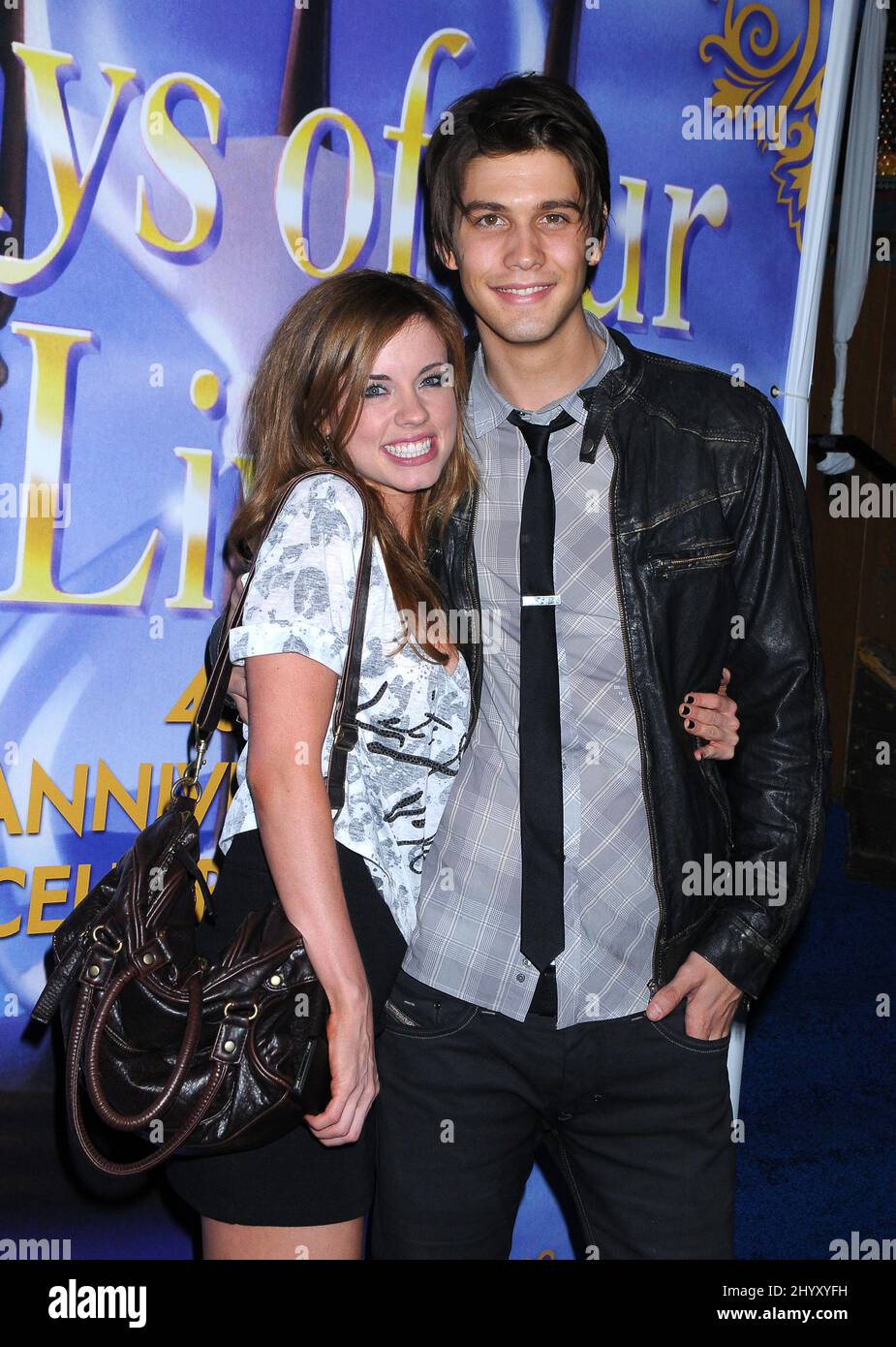Molly Burnett e Casey Deidrick durante la festa di 45th anni 'giorni della nostra vita' tenutasi alla House of Blues, California Foto Stock