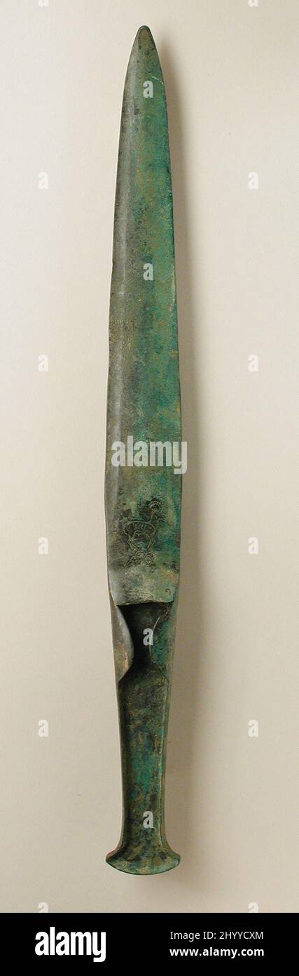 Pugnale. Iran, Luristan, circa 1350-1000 a.C. Armi e armatura; pugnali. Bronzo, fuso Foto Stock