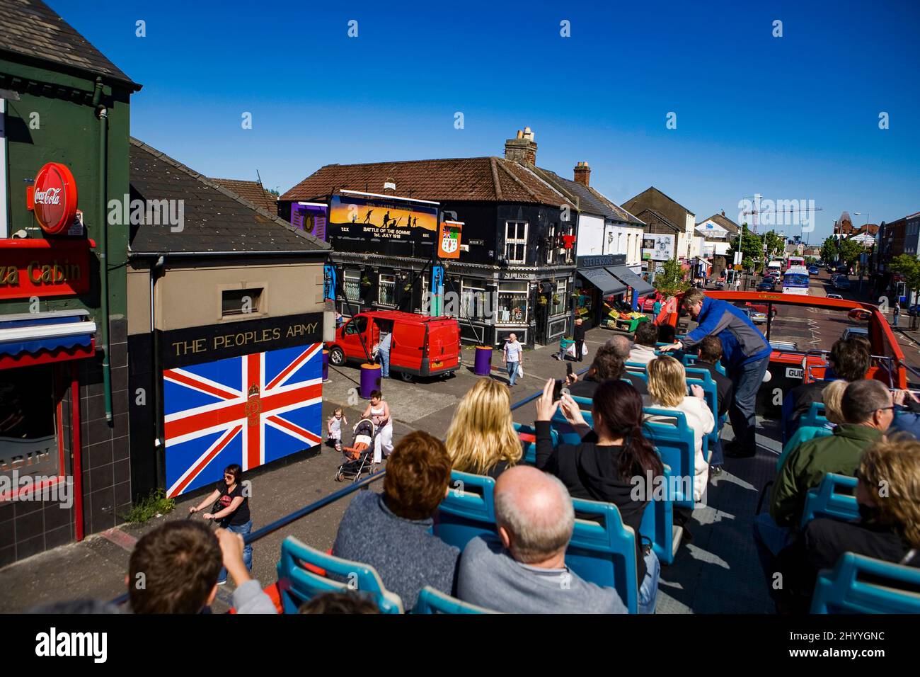 Tour in autobus di Belfast Foto Stock