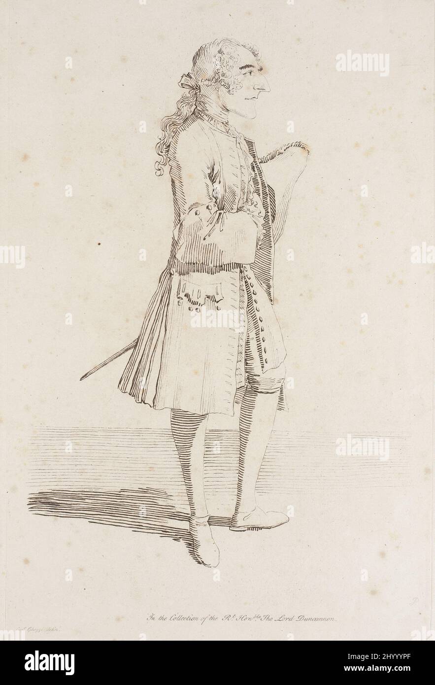 Caricatura di William Conolly, M.P. Arthur Pond (circa 1705-1758). Circa 1735-1740. Stampe; incisioni. Acquaforte Foto Stock