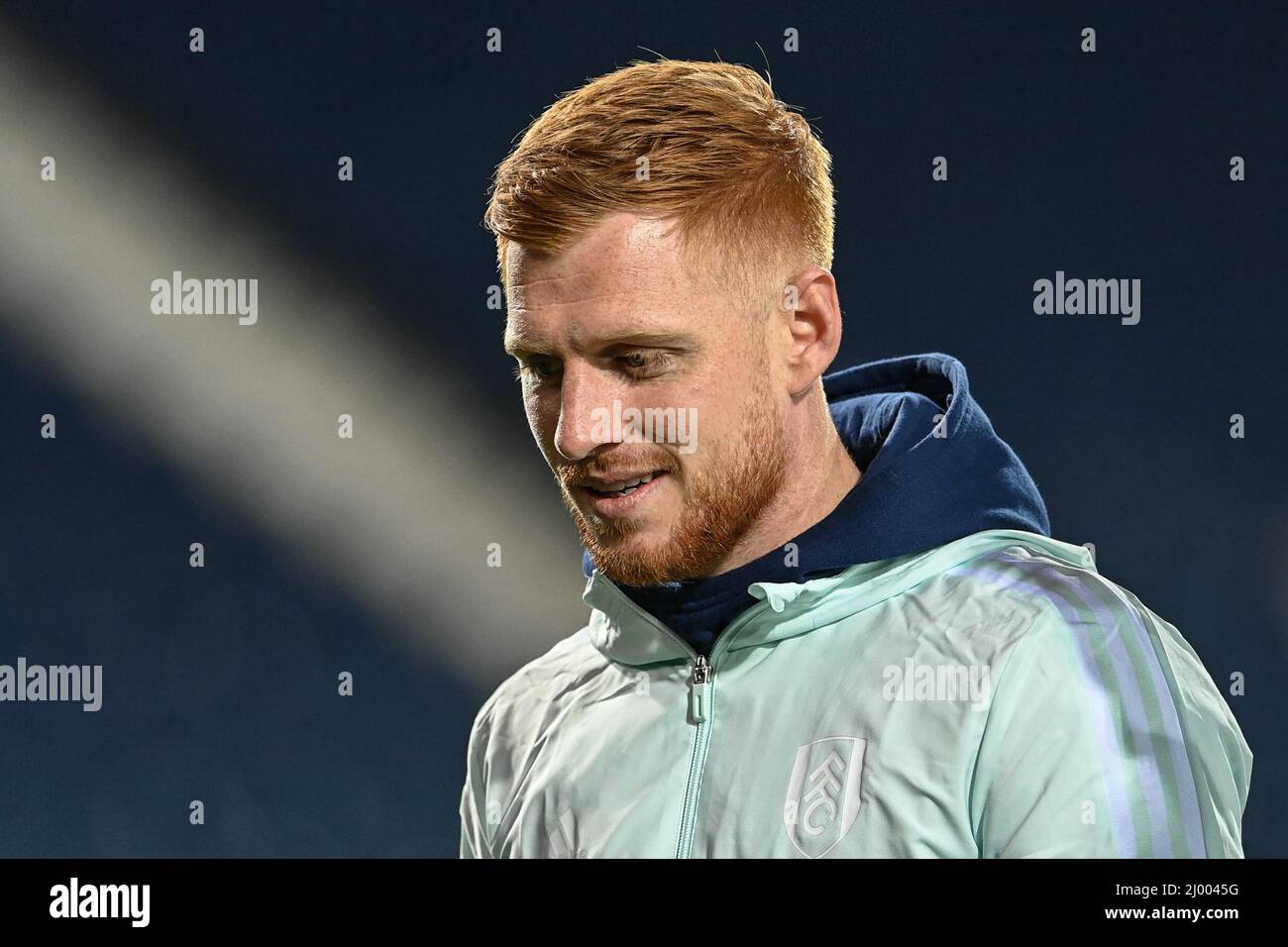 Harrison Reed #6 di Fulham arriva agli Hawthornes Foto Stock