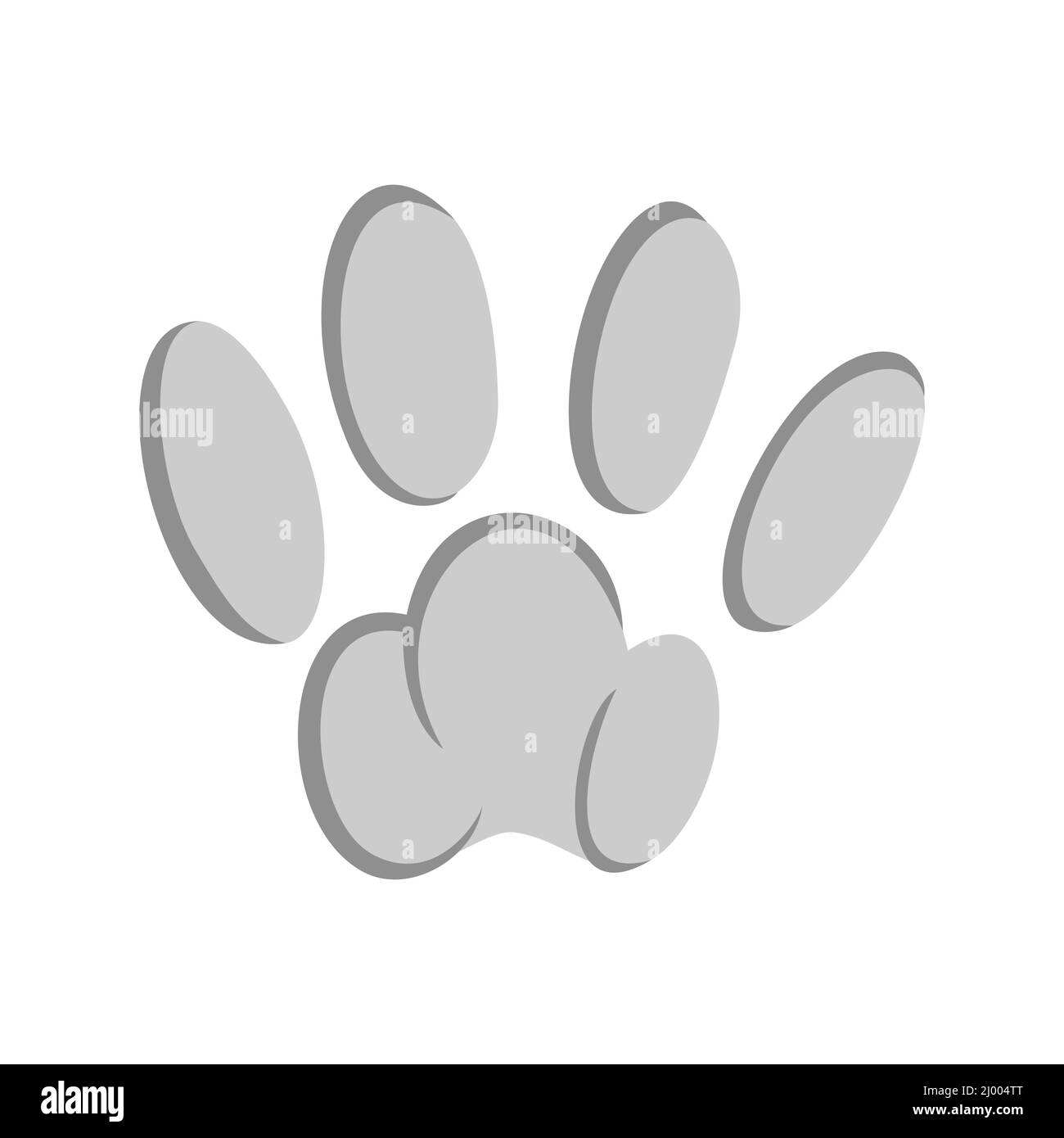 Impronte animali. Tracciare le impronte di un coniglio, coniglietto, gatto o cane. Illustrazione vettoriale isolata su sfondo bianco Illustrazione Vettoriale