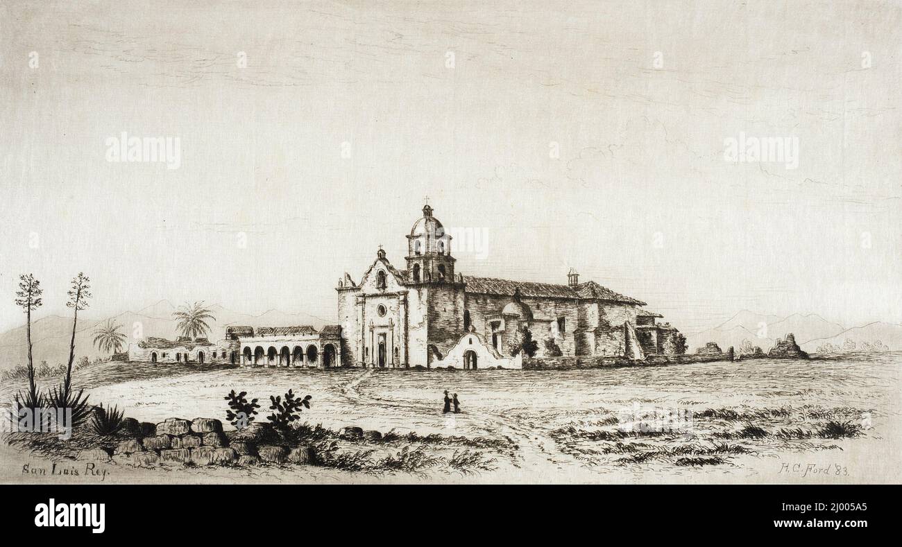 San Luis Rey de Francia. Henry Chapman Ford (Stati Uniti, New York, Livonia, 1828-1894). Stati Uniti, pubblicato nel 1883. Stampe; incisioni. Incisione e punto secco Foto Stock