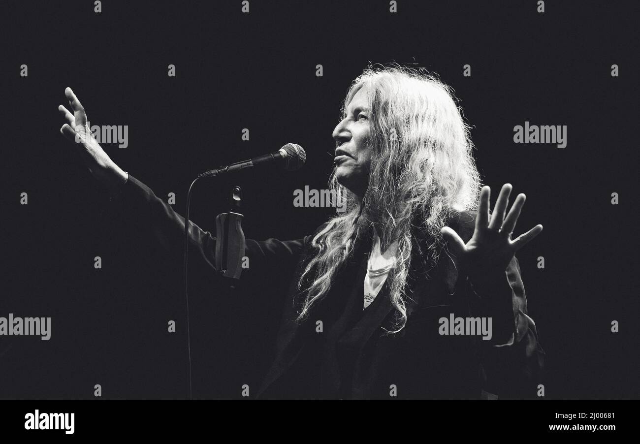 Patti Smith si esibisce dal vivo in concerto ad Oslo, Norvegia, il 16 giugno 2019 Foto Stock