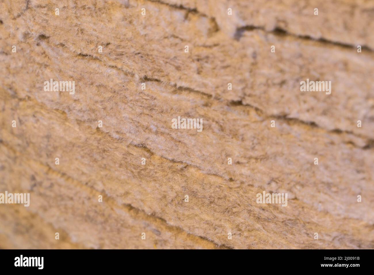 Fogli di lana di vetro per isolamento close-up Foto Stock