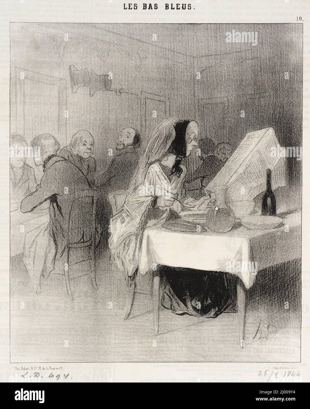 Allons!...su n'a pas encore rendu compte de mon roman.... Honoré Daumier (Francia, Marsiglia, 1808-1879). Francia, 1844. Stampe; litografie. Litografia Foto Stock