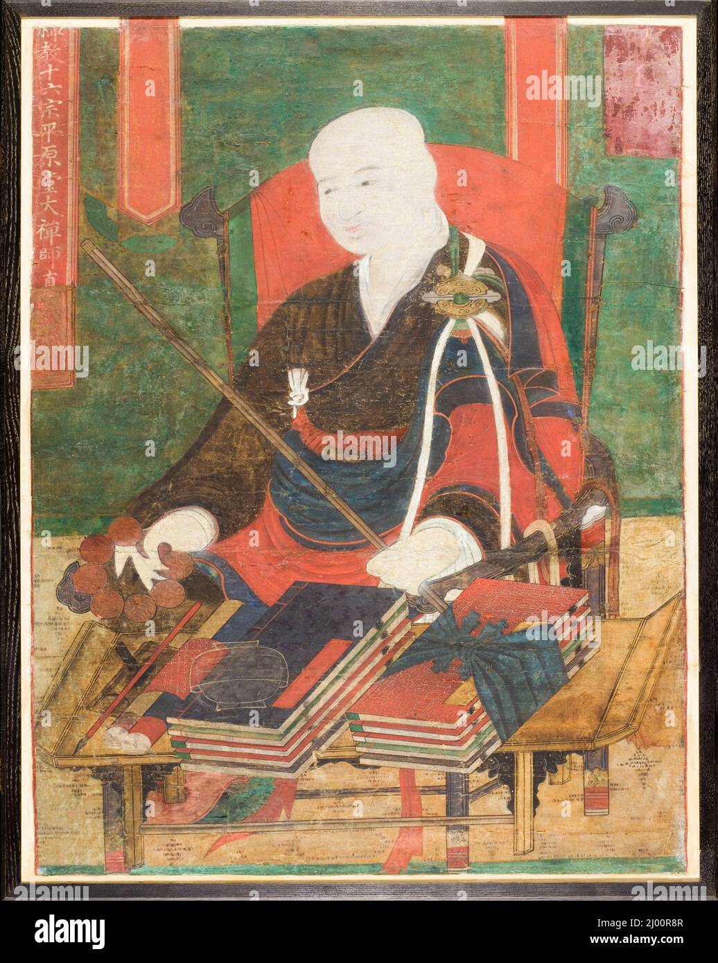 Ritratto di Priest Pyeongwondang. Corea, Corea, Joseon (1392-1910), 19th secolo. Dipinti. Pannello, inchiostro e colore su seta Foto Stock