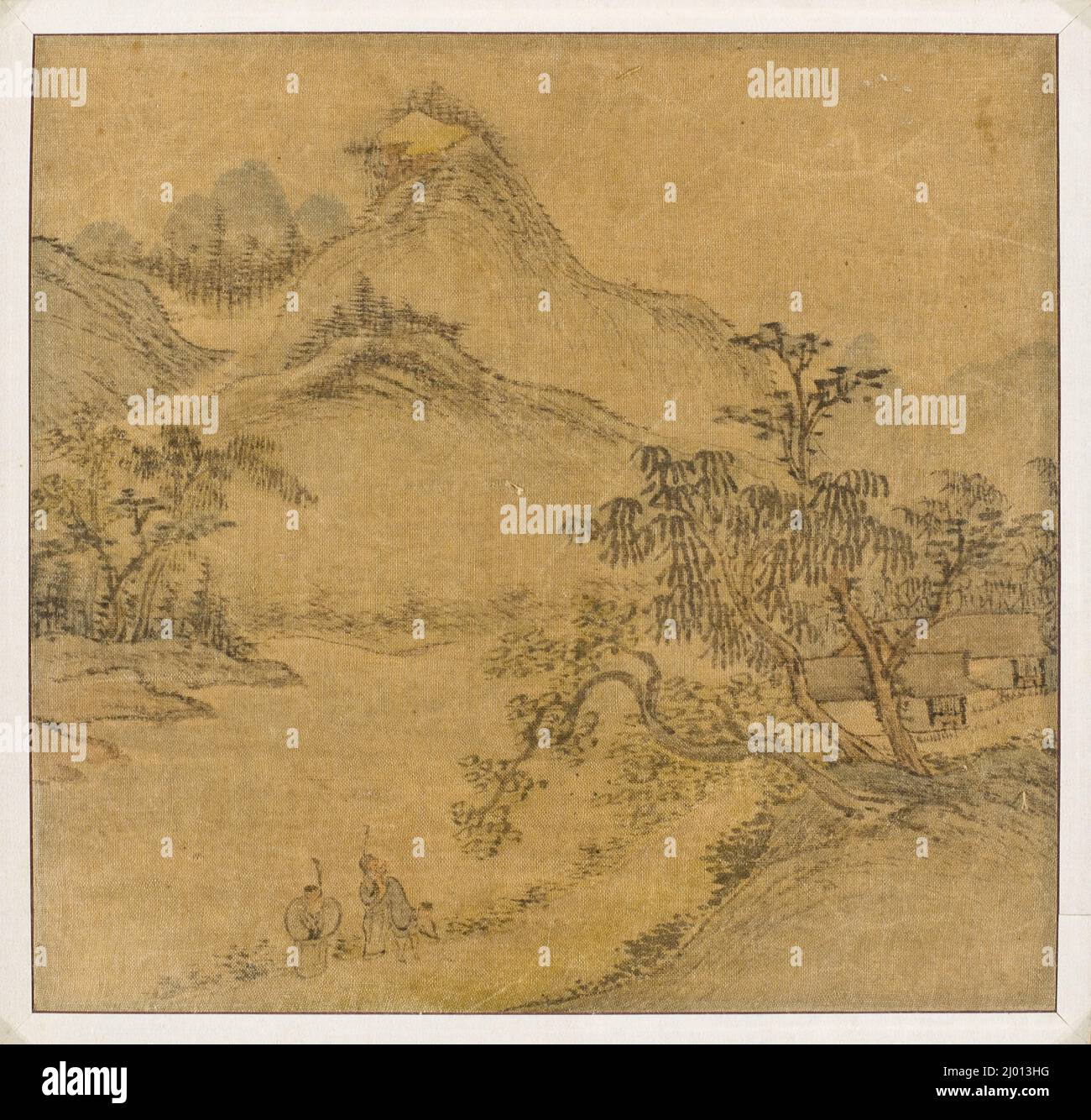 Orizzontale. Corea, Corea, dinastia Joseon 1392-1910, 18th-19th secolo. Dipinti. Copertina, inchiostro e colore su carta Foto Stock