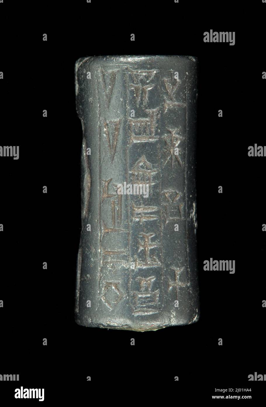 Guarnizione del cilindro. Mesopotamia, antico periodo babilonese, circa 2000-1600 a.C. Attrezzi e attrezzatura; guarnizioni. Ematite Foto Stock