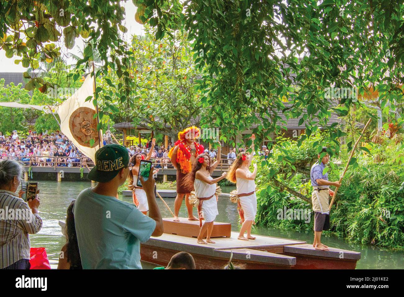 Centro Culturale Polinesiano Foto Stock