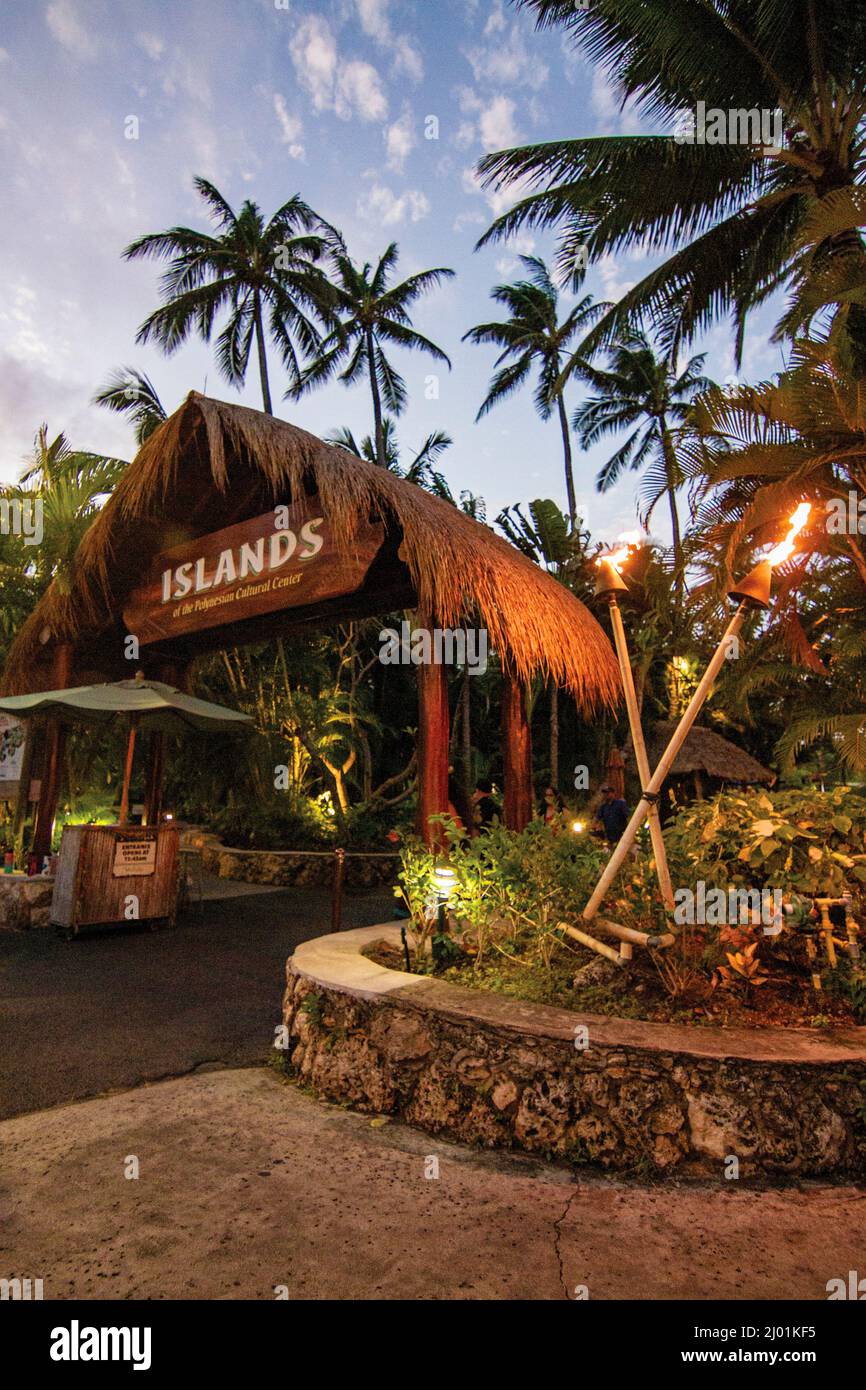 Centro Culturale Polinesiano Foto Stock