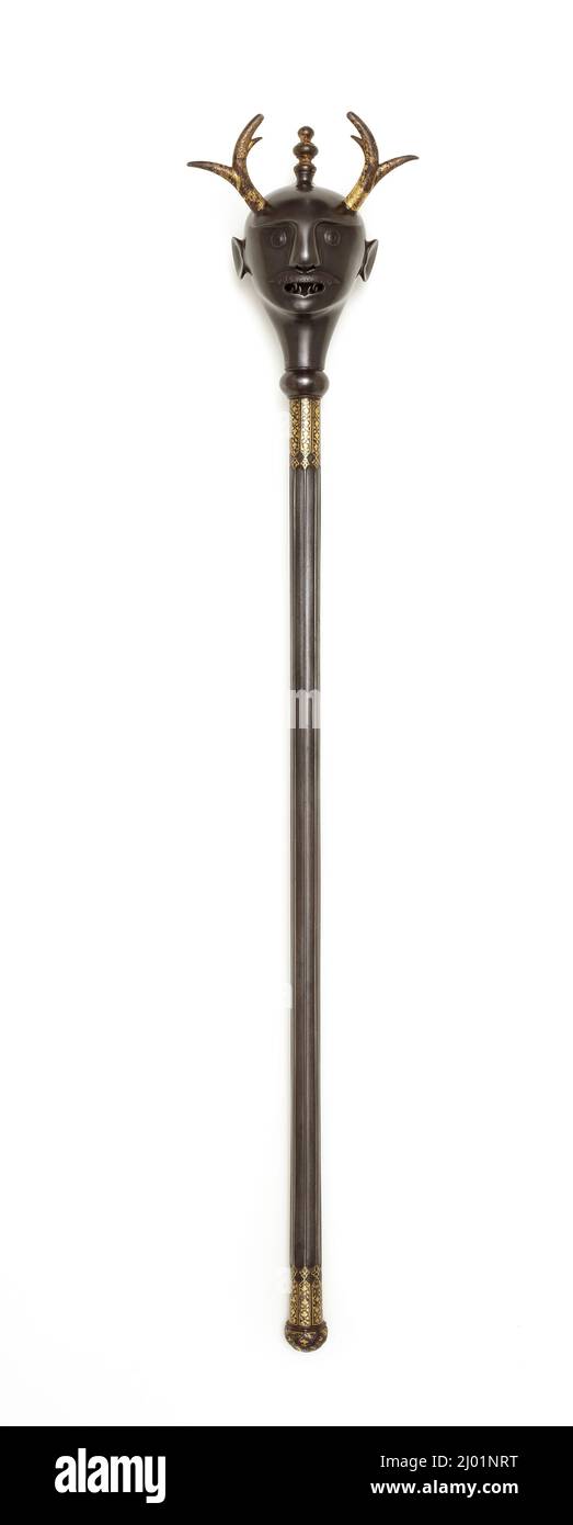 Macis. Iran, 18th secolo. Armi e armatura. Acciaio, dorato Foto Stock
