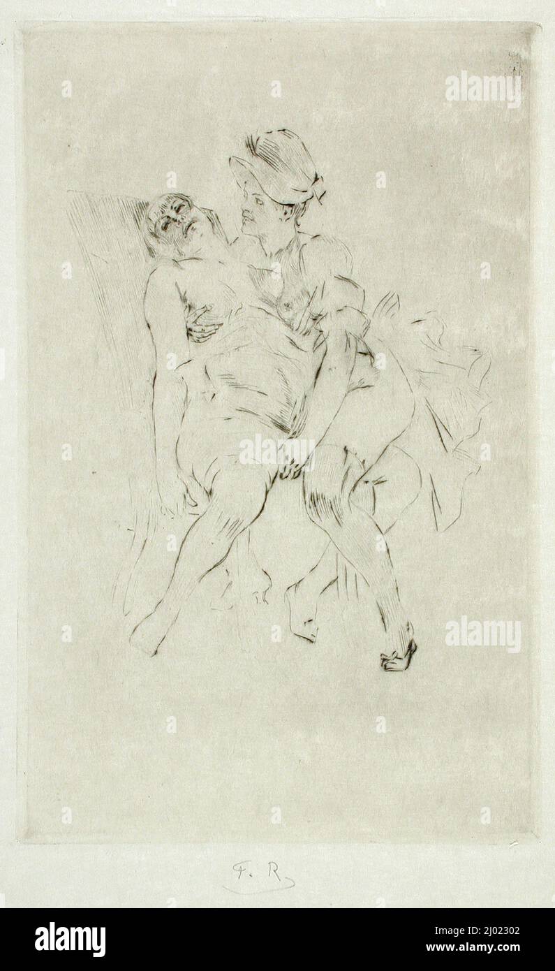 IT Visite. Félicien Victor Joseph ROPS (Belgio, Namur, 1833-1898). Belgio, nessuna data. Stampe; incisioni. Incisione e punto secco Foto Stock