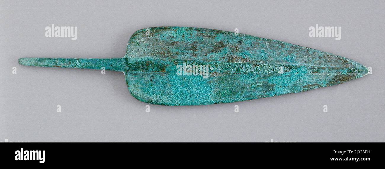 Punta a lancia. Iran occidentale, circa 1000-825 a.C. Braccia e armatura; lance. Bronzo Foto Stock