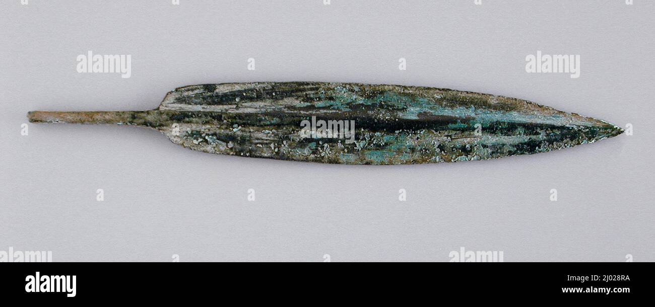 Punta a lancia. Iran occidentale, circa 1000-825 a.C. Braccia e armatura; lance. Bronzo Foto Stock