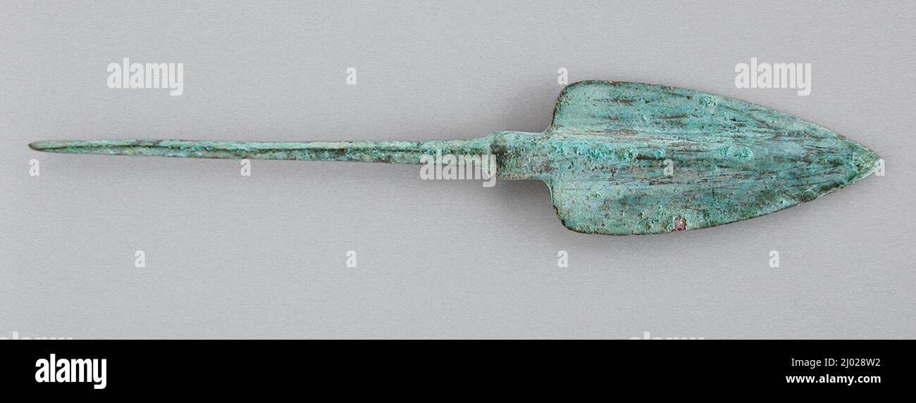 Punta a lancia. Iran occidentale, circa 1000-825 a.C. Braccia e armatura; lance. Bronzo Foto Stock