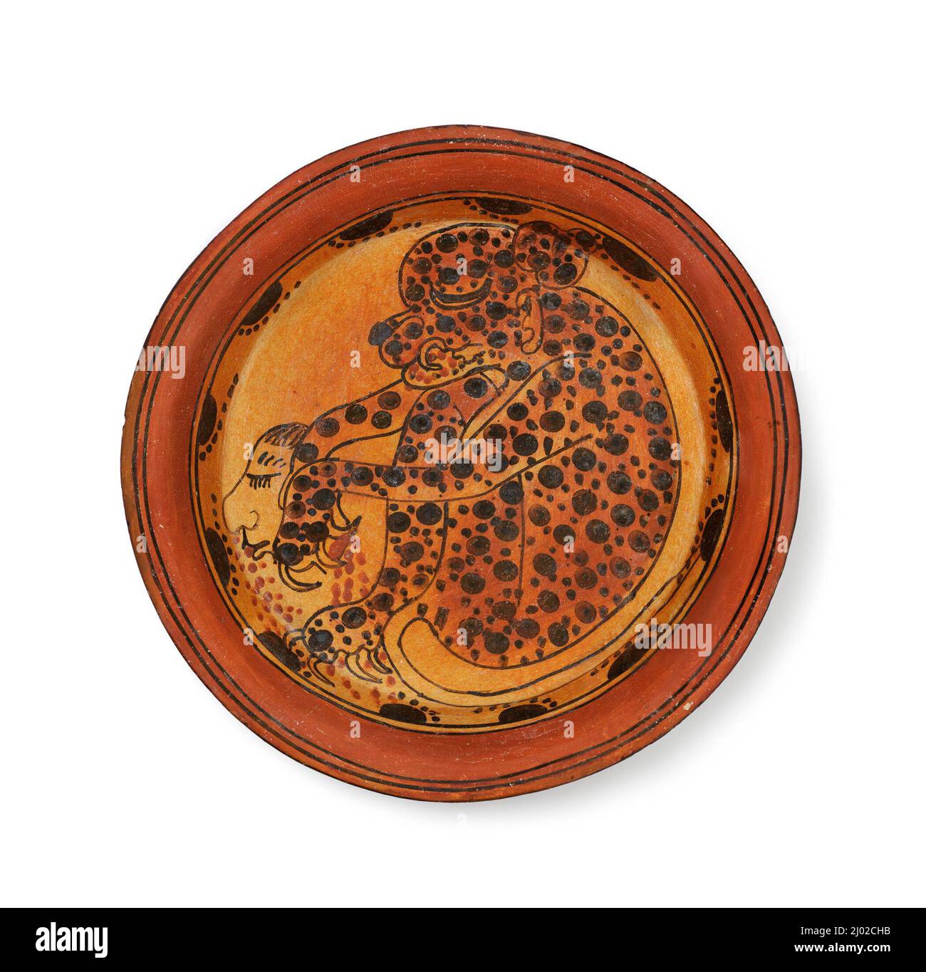 Piastra per cavalletto con testa decapitata Jaguar Holding Foto Stock