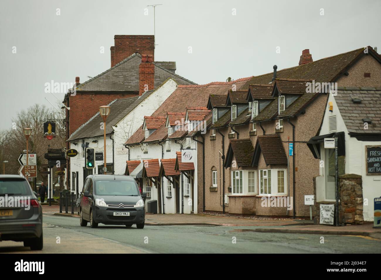 Città e comunità di Chirk a Wrexham County Borough, Galles Foto Stock