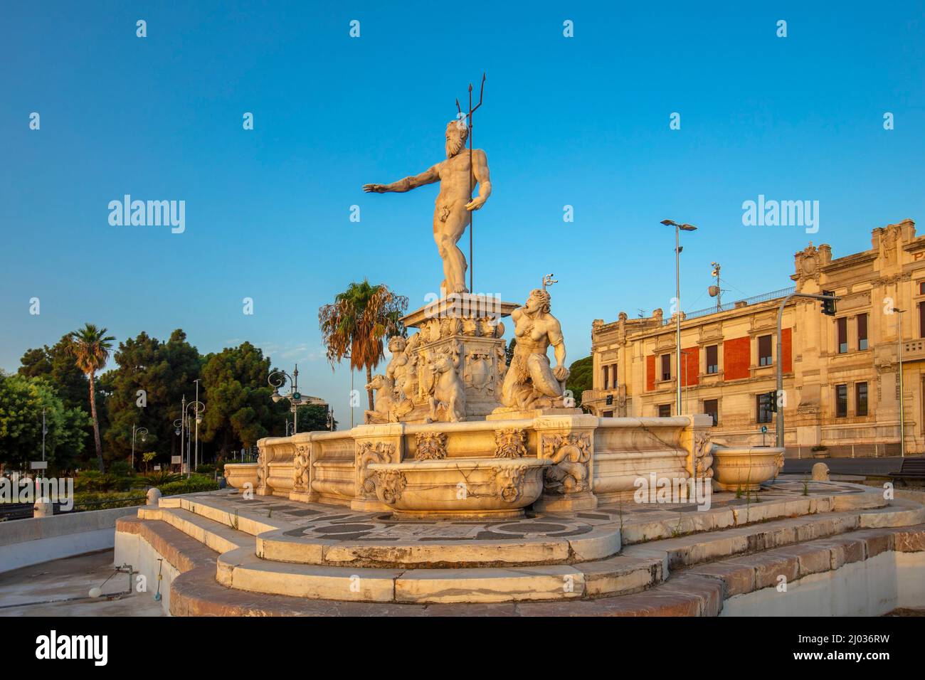 Fontana di Nettuno, Messina, Sicilia, Italia, Europa Foto Stock