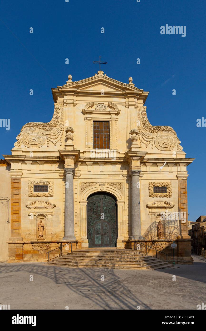 Basilica di San Giacomo, Caltagirone, Catania, Val di noto, Patrimonio dell'Umanità dell'UNESCO, Sicilia, Italia, Europa Foto Stock