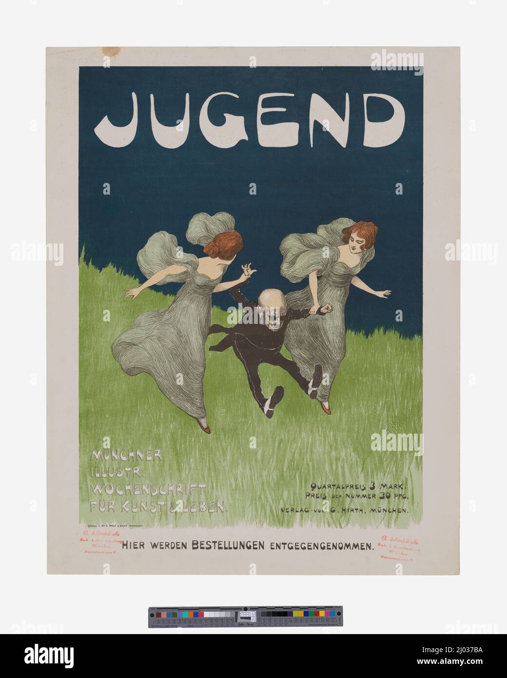 Giovani (Jugend). Ludwig von Zumbusch (Germania, 1861-1927). Germania, Monaco di Baviera, 1896. Stampe; poster. Litografia Foto Stock