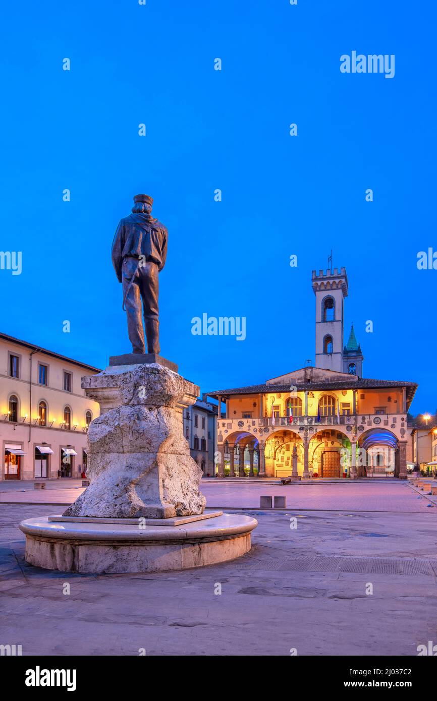 Palazzo d'Arnolfo, Piazza Cavour, San Giovanni Valdarno, Toscana, Italia, Europa Foto Stock
