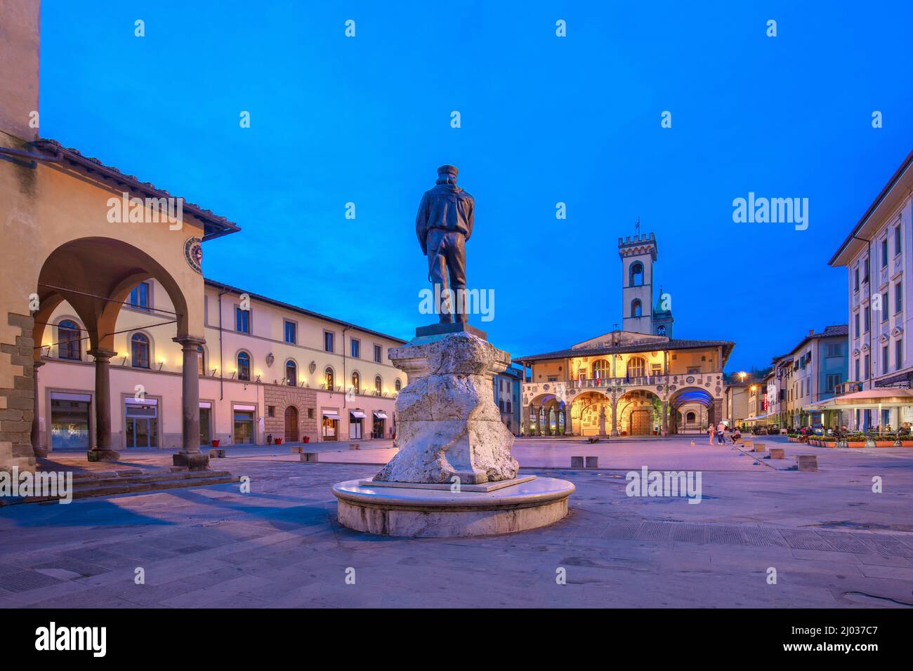 Palazzo d'Arnolfo, Piazza Cavour, San Giovanni Valdarno, Toscana, Italia, Europa Foto Stock