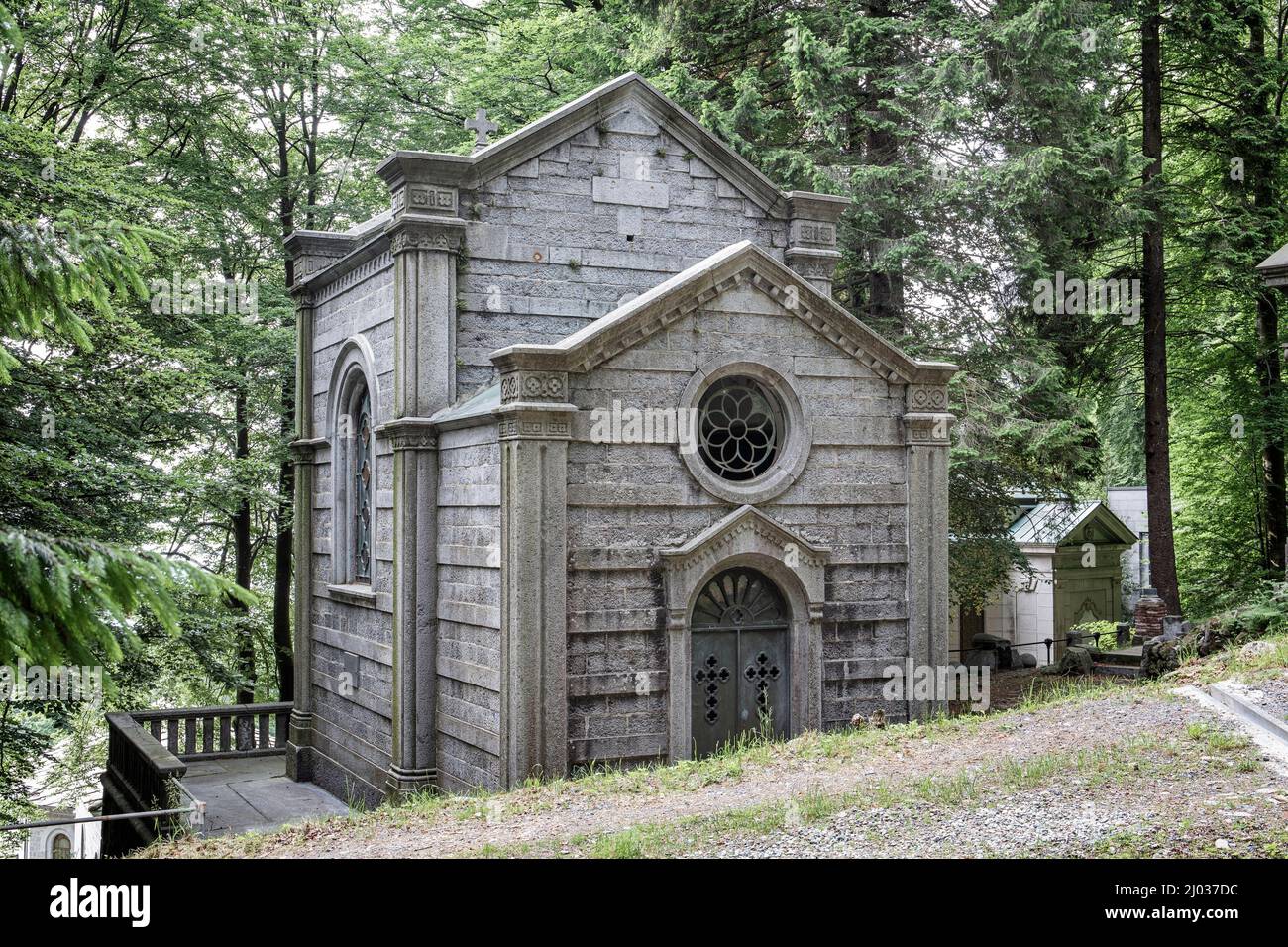 Il Cimitero Monumentale, Santuario di Oropa, Biella, Piemonte, Italia, Europa Foto Stock