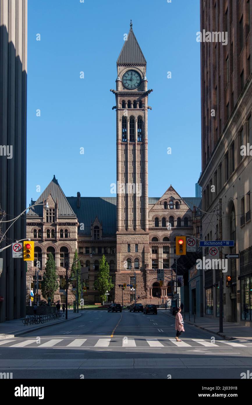 Old City Hall, Queen Street West, Toronto, Ontario, Canada, Nord America Foto Stock