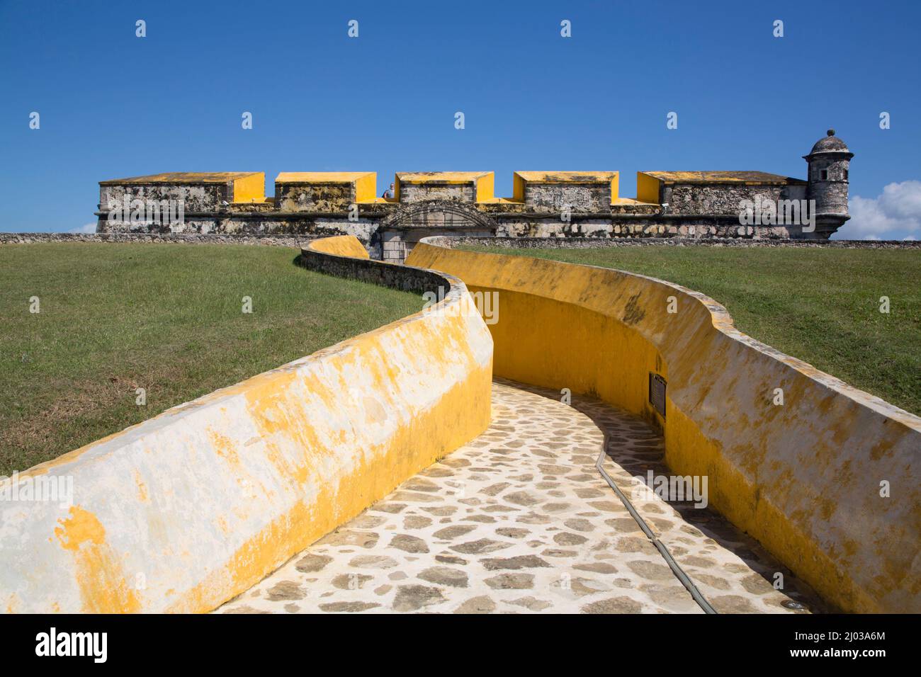 Ingresso, Fort San Jose el Alto, 1792, San Francisco de Campeche, stato di Campeche, Messico, Nord America Foto Stock