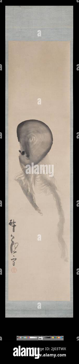 Una medusa come la Luna. Nagasawa Rosetsu (Giappone, 1754-1799). Giappone, fine 18th secolo. Quadri; scorre. Scorrimento sospeso; inchiostro sulla carta Foto Stock