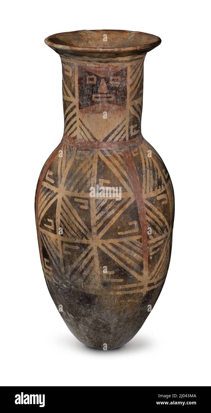 Vaso. Colombia, Nariño Highlands o Ecuador, Carchi, Nariño o Carchi, 750–1600 CE. Ceramica. Ceramica verniciata a resistenza Foto Stock