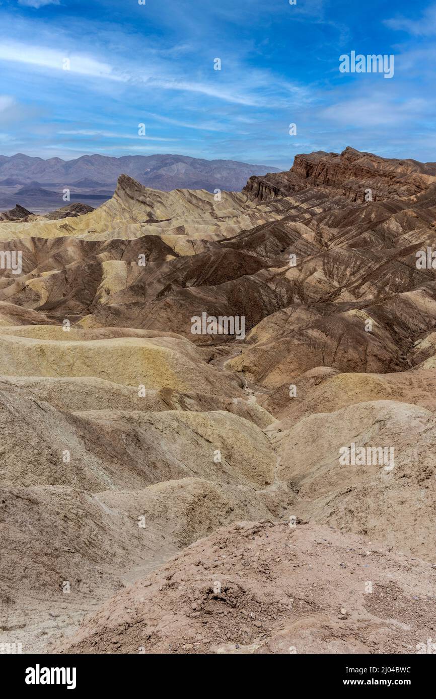 Painted Hills è un sito geologico nel deserto di Mojave, California. Foto Stock