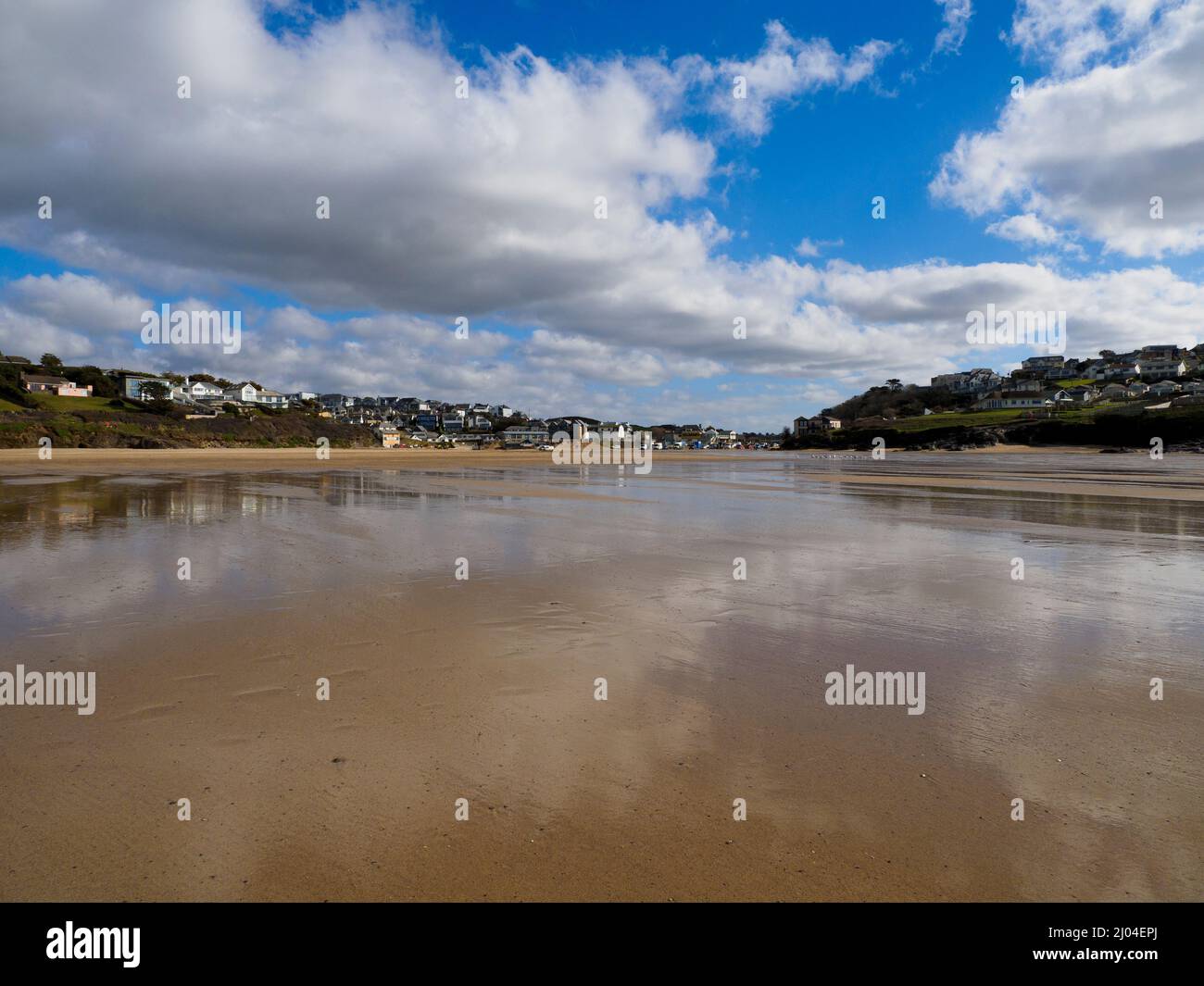 Polzeath Beach, Cornwall, Regno Unito Foto Stock