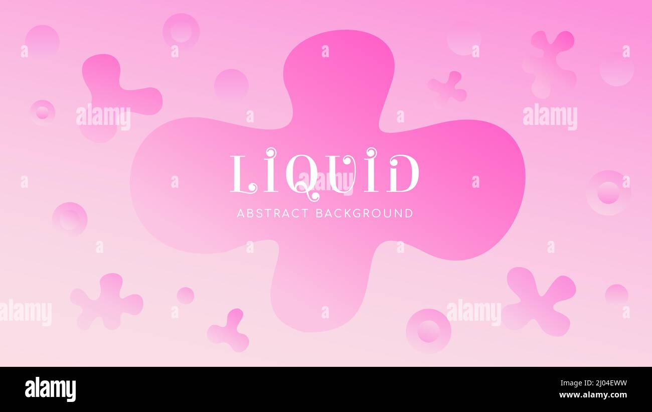 Bella Abstract Liquid background, Sweet Pink e White Color Gradient Illustrazione Vettoriale