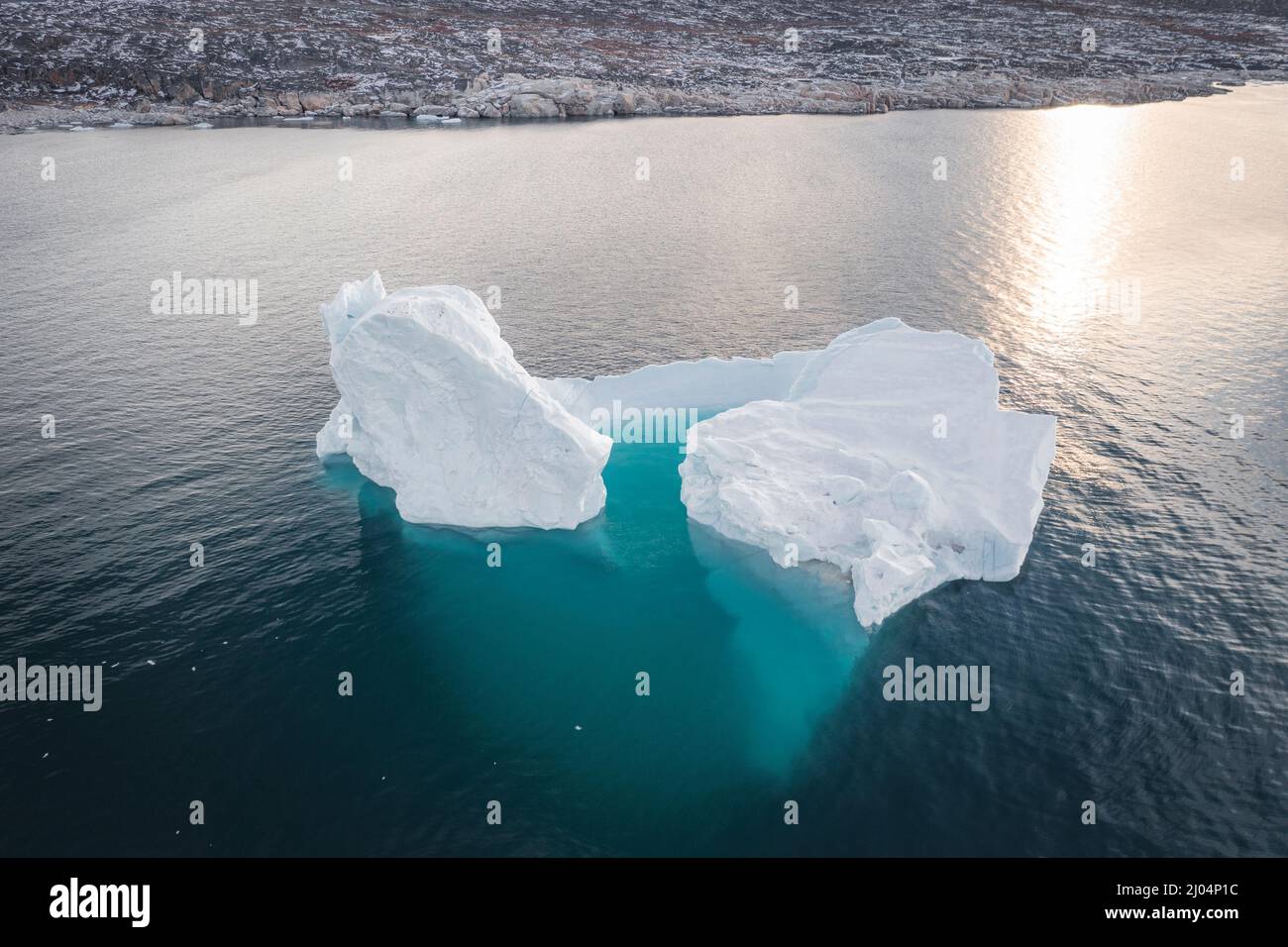 iceberg estremi dalla vista aerea Foto Stock
