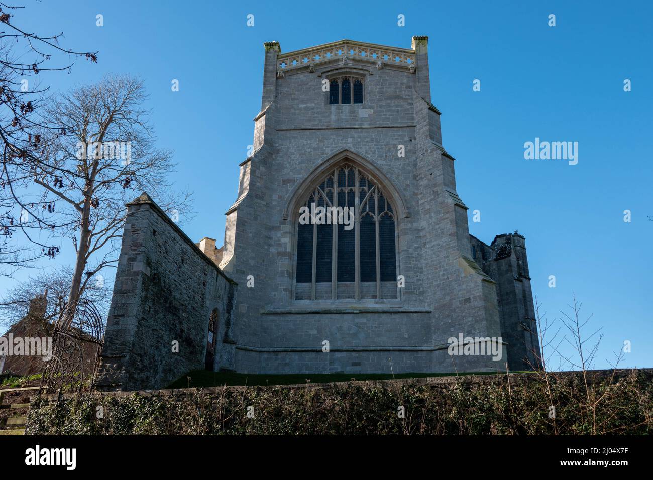 Christchurch Priory Inghilterra si è detta la chiesa parrocchiale più lunga d'Inghilterra, risalente al 1094 Foto Stock