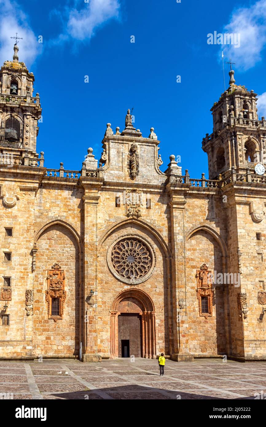 Catedral Basílica de la Virgen de la Asunción en Mondoñedo, Lugo, Galizia, España Foto Stock