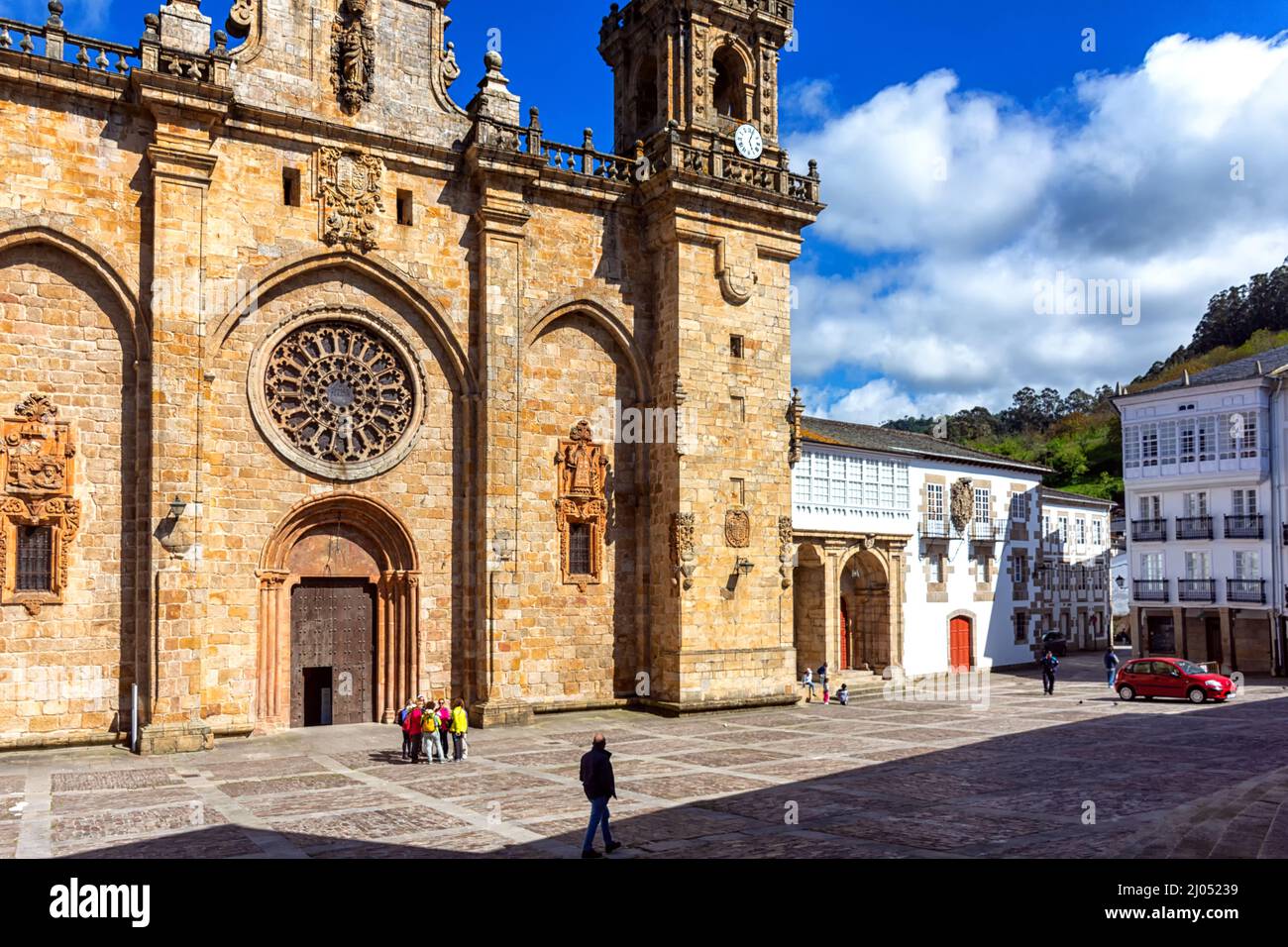 Catedral Basílica de la Virgen de la Asunción en Mondoñedo, Lugo, Galizia, España Foto Stock