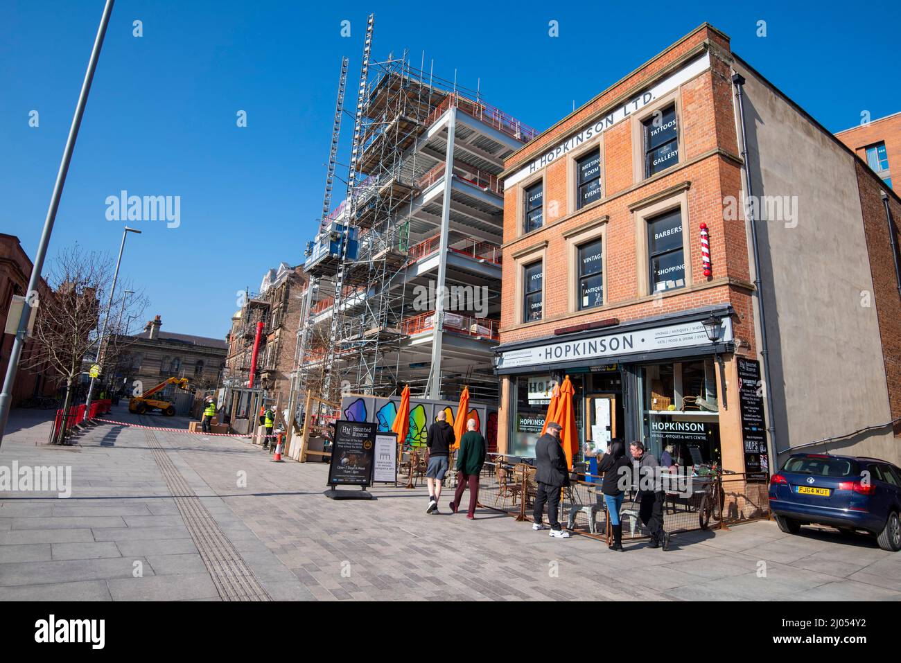 Station Street a Nottingham City Centre, Nottinghamshire Inghilterra Regno Unito Foto Stock