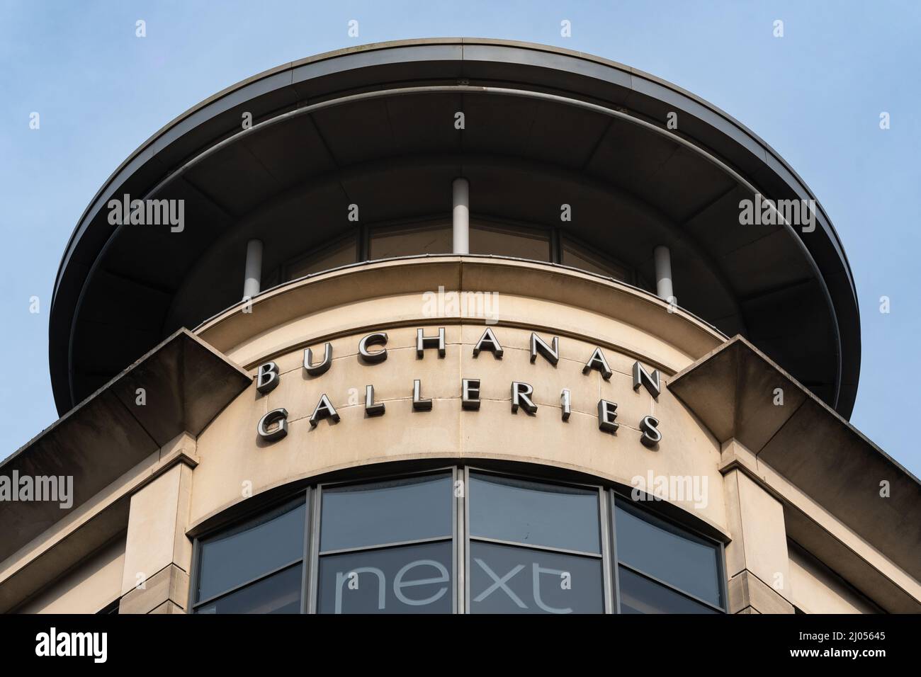 Buchanan Galleries segno, Glasgow, Scozia, Regno Unito Foto Stock