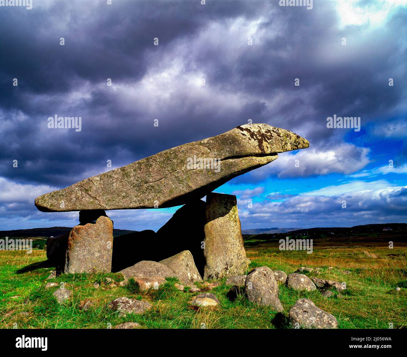 Kilclooney More Dolmen, Ardara, Contea di Donegal, Irlanda Foto Stock