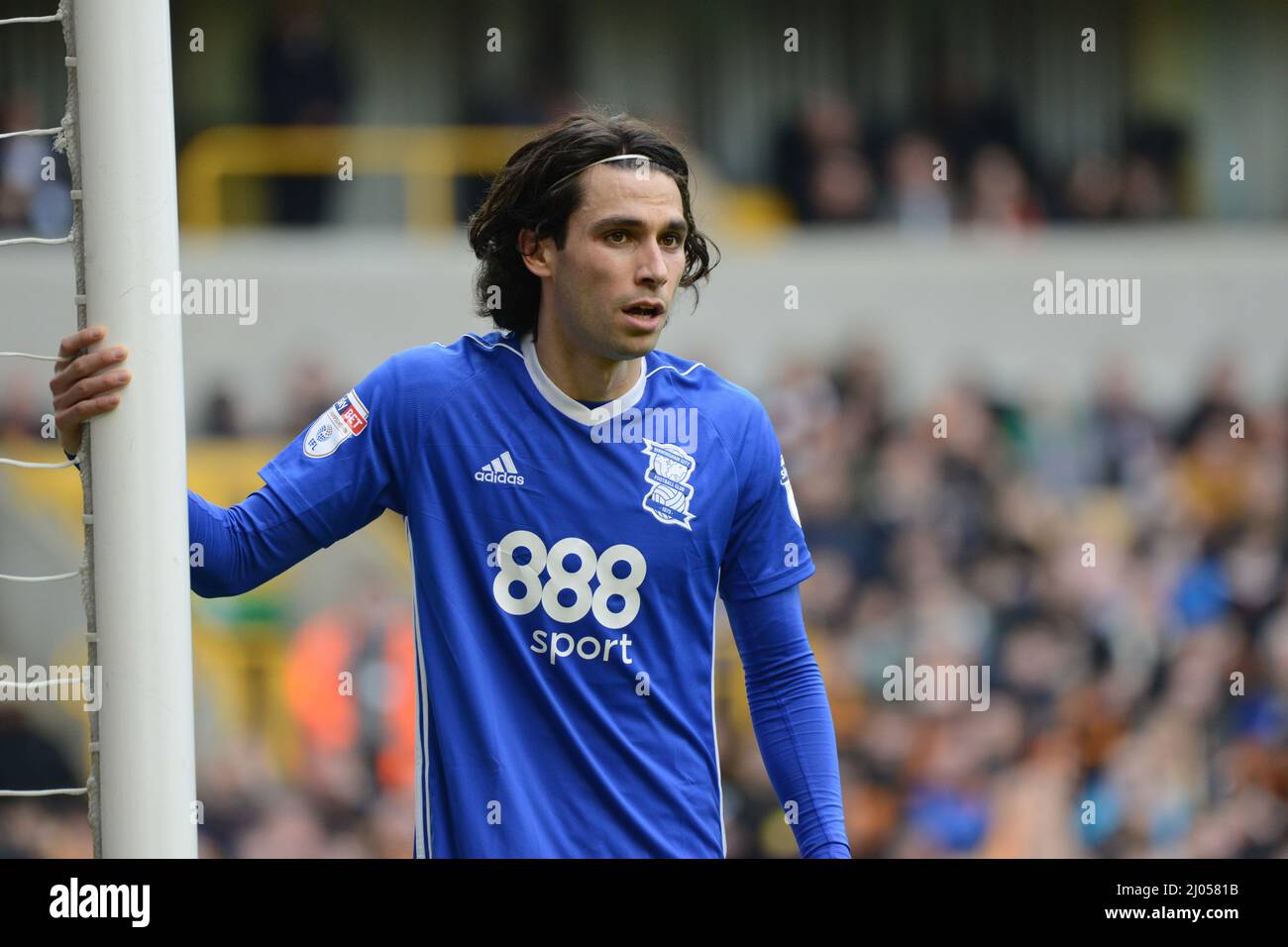 Il calciatore spagnolo Jota è anche noto come Jota Peleteiro. Wolverhampton Wanderers / Birmingham City a Molineux 12/04/2018 - Campionato Sky Bet Foto Stock